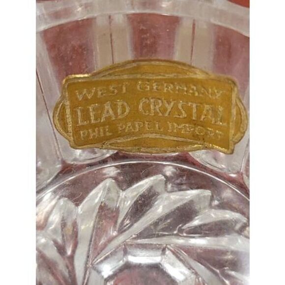 Phil Papel Imports Crystal Glass Small Trinket Gift Box Made in Germany Vintage - Picture 2 of 11
